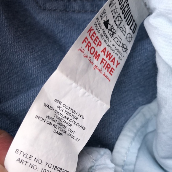 New Missguided size 6 mom Jean tall light blue single knee distress jeans - Picture 4 of 6